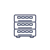 cryptocurrency miner line icon, vector