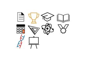 Education school icon design template vector isolated illustration