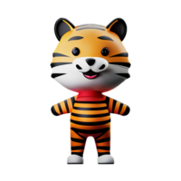 tiger 3d rendering icon illustration png