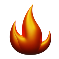 fuego 3d representación icono ilustración png