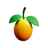 mango 3d rendering icon illustration png