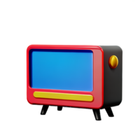 televisión 3d representación icono ilustración png