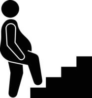 Stairs up escalator icon symbol image vector. Illustration of upstairs isolated success concept design image. vector