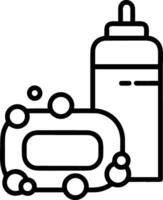 Soap washing icon symbol image vector. Illustration of the soap antiseptic foam cleaner sanitary design image vector