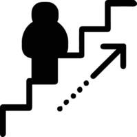 Stairs up escalator icon symbol image vector. Illustration of upstairs isolated success concept design image. vector