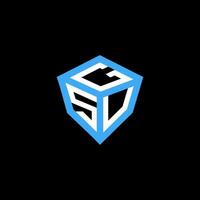 GSU letter logo vector design, GSU simple and modern logo. GSU luxurious alphabet design