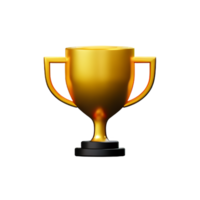 Trophy 3d rendering icon illustration png