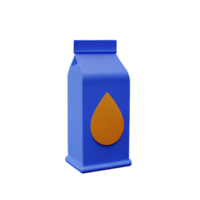 latte pacchetto 3d interpretazione icona illustrazione png