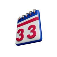 calendrier 3d icône illustration png