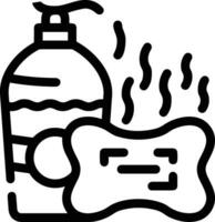 Soap washing icon symbol image vector. Illustration of the soap antiseptic foam cleaner sanitary design image vector