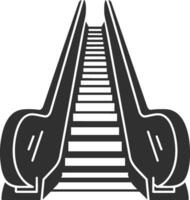 Stairs up escalator icon symbol image vector. Illustration of upstairs isolated success concept design image. vector