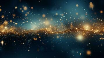 Abstract colorful glittering effect defocused design on dark background, shiny elegance fantasy bright color contrast with black concept, AI Generative photo