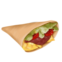 an illustration of crepes food png