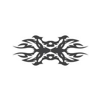 Black Tribal Tattoo Abstract Symbol Template vector