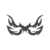 Black Tribal Tattoo Abstract Symbol Template vector