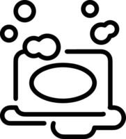 Soap washing icon symbol image vector. Illustration of the soap antiseptic foam cleaner sanitary design image vector