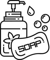 Soap washing icon symbol image vector. Illustration of the soap antiseptic foam cleaner sanitary design image vector