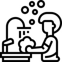 Soap washing icon symbol image vector. Illustration of the soap antiseptic foam cleaner sanitary design image vector