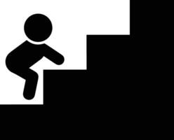 Stairs up escalator icon symbol image vector. Illustration of upstairs isolated success concept design image. vector