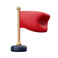 drapeau 3d le rendu icône illustration png