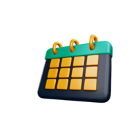 calendario 3d icono ilustración png