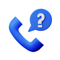 call 3d rendering icon illustration png