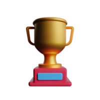 trofén 3d tolkning ikon illustration png