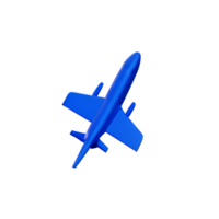 avión 3d representación icono ilustración png