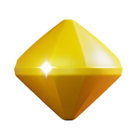 diamond 3d rendering icon illustration png