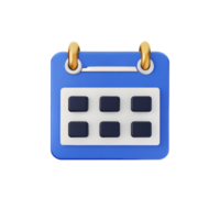 kalender 3d ikon illustration png