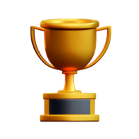 Trophy 3d rendering icon illustration png