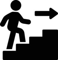 Stairs up escalator icon symbol image vector. Illustration of upstairs isolated success concept design image. vector