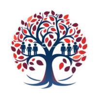 familia árbol símbolo icono logo diseño modelo ai generativo png