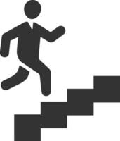 Stairs up escalator icon symbol image vector. Illustration of upstairs isolated success concept design image. vector