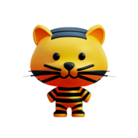 tigre 3d interpretazione icona illustrazione png