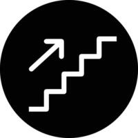 Stairs up escalator icon symbol image vector. Illustration of upstairs isolated success concept design image. vector