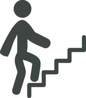 Stairs up escalator icon symbol image vector. Illustration of upstairs isolated success concept design image. vector