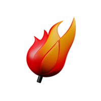 fuego 3d representación icono ilustración png