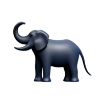 elefante 3d Renderização ícone ilustração png