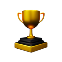 Trophy 3d rendering icon illustration png