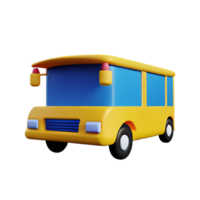 autobús 3d representación icono ilustración png