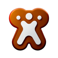 weihnachten 3d-lebkuchen-symbol-illustration png