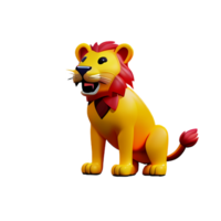 lion 3d icon illustration png