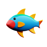 peixe 3d ícone ilustração png
