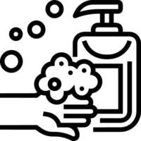 Soap washing icon symbol image vector. Illustration of the soap antiseptic foam cleaner sanitary design image vector