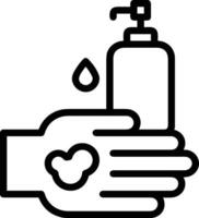 Soap washing icon symbol image vector. Illustration of the soap antiseptic foam cleaner sanitary design image vector