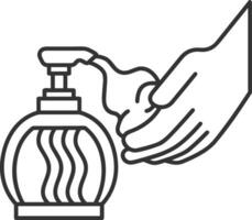 Soap washing icon symbol image vector. Illustration of the soap antiseptic foam cleaner sanitary design image vector