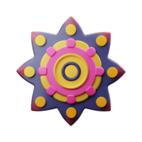 mandala 3d rendering icon illustration png