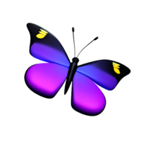 mariposa 3d icono ilustración png