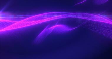 Purple glowing magic waves from energy particles abstract background photo